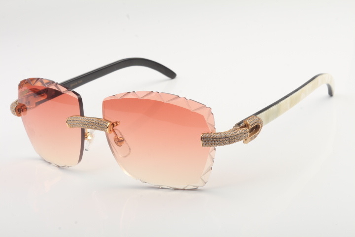 Micro Pave Diamond Carti White and Black Buffs (Diamond Cut/Red Tint)