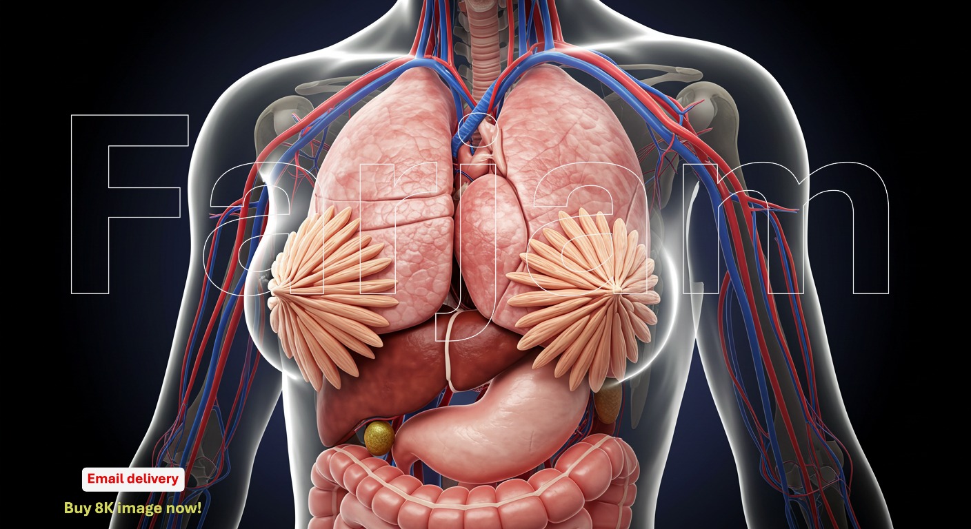 Anatomical Model of Female Chest