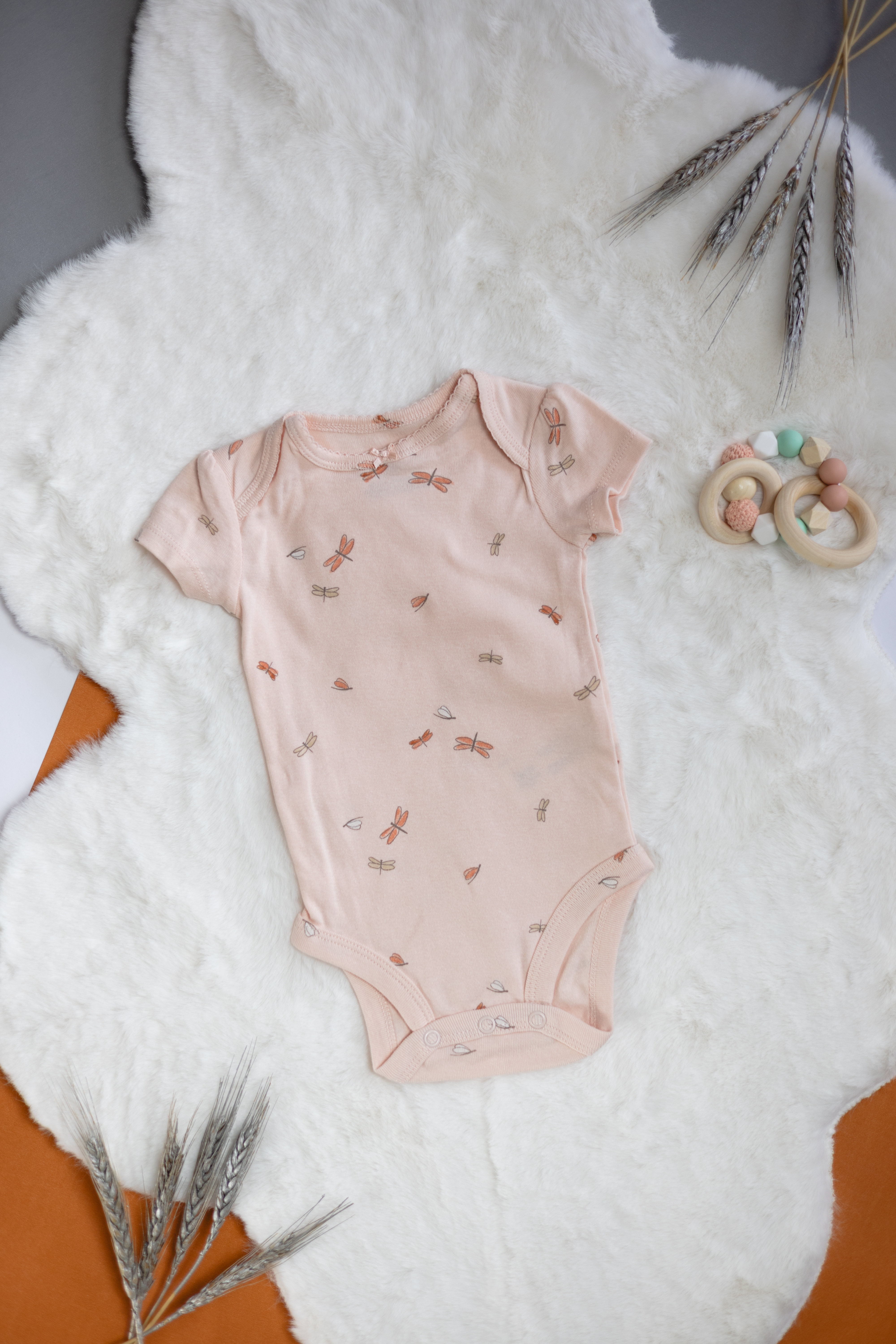 Set de 5 Bodysuits Rosa de Manga Corta