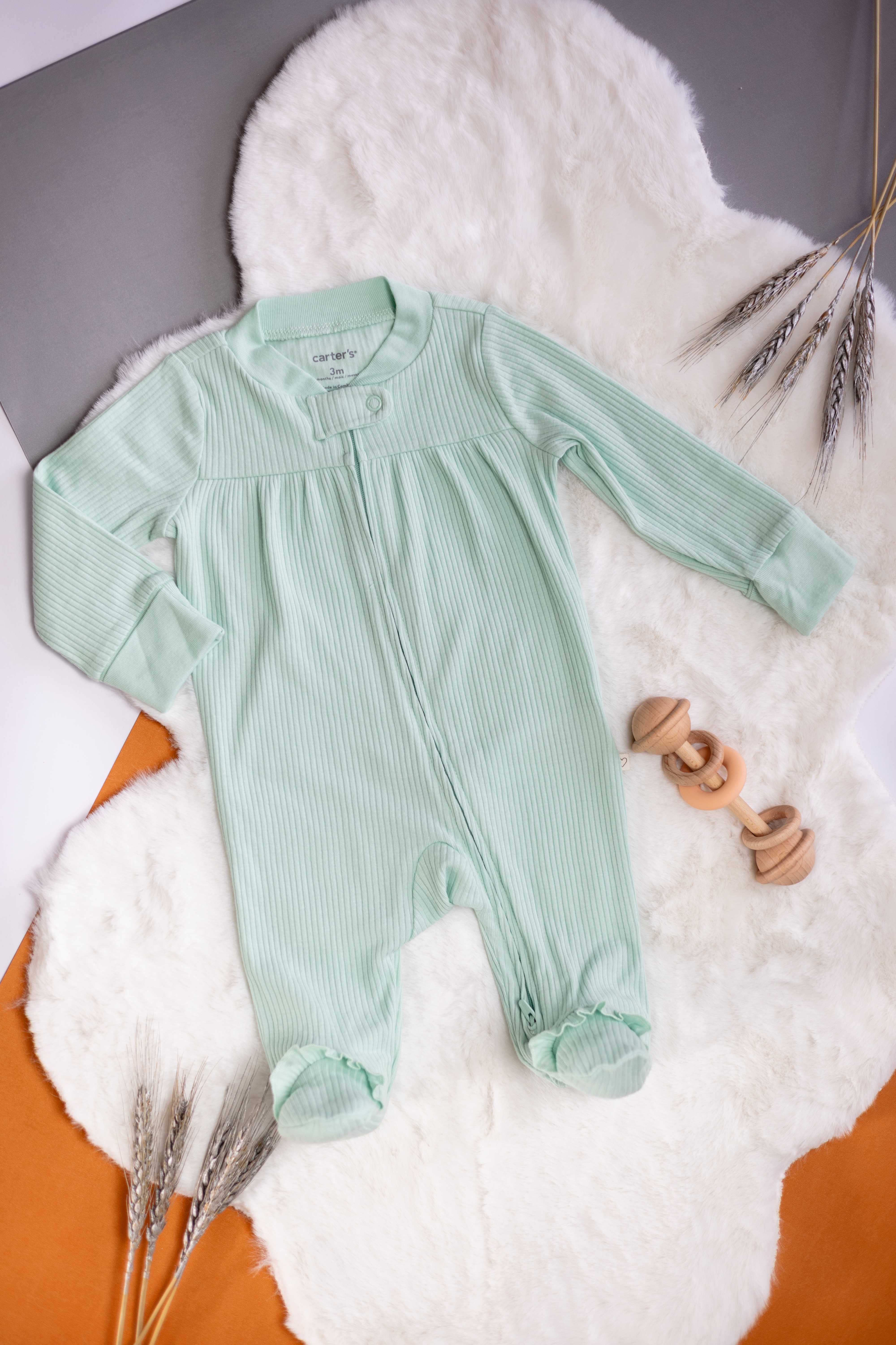 Pijama Enterizo Baby Textured con Cierre Reversible