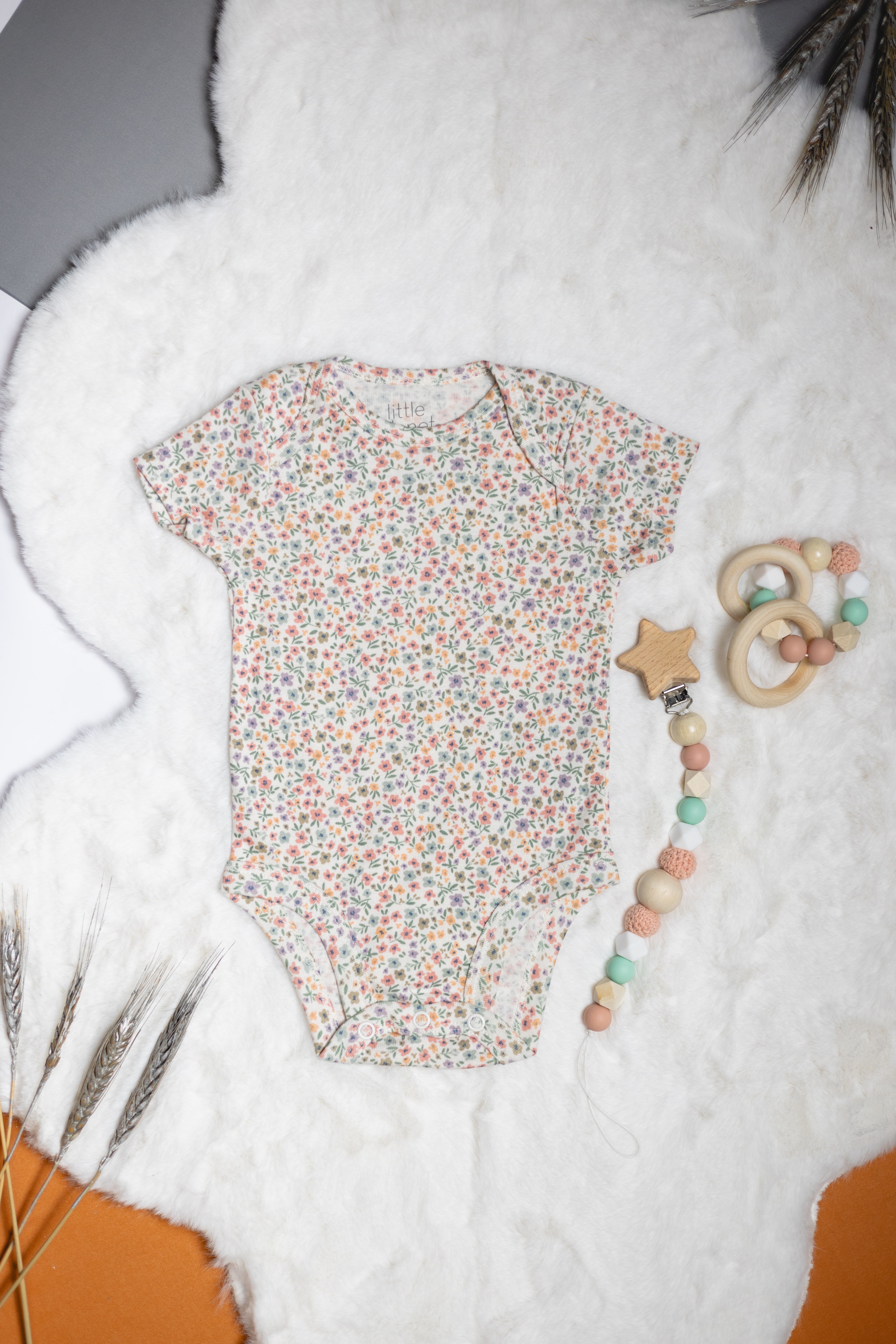 Set de 3 Bodysuits de Algodón Orgánico Acanalado