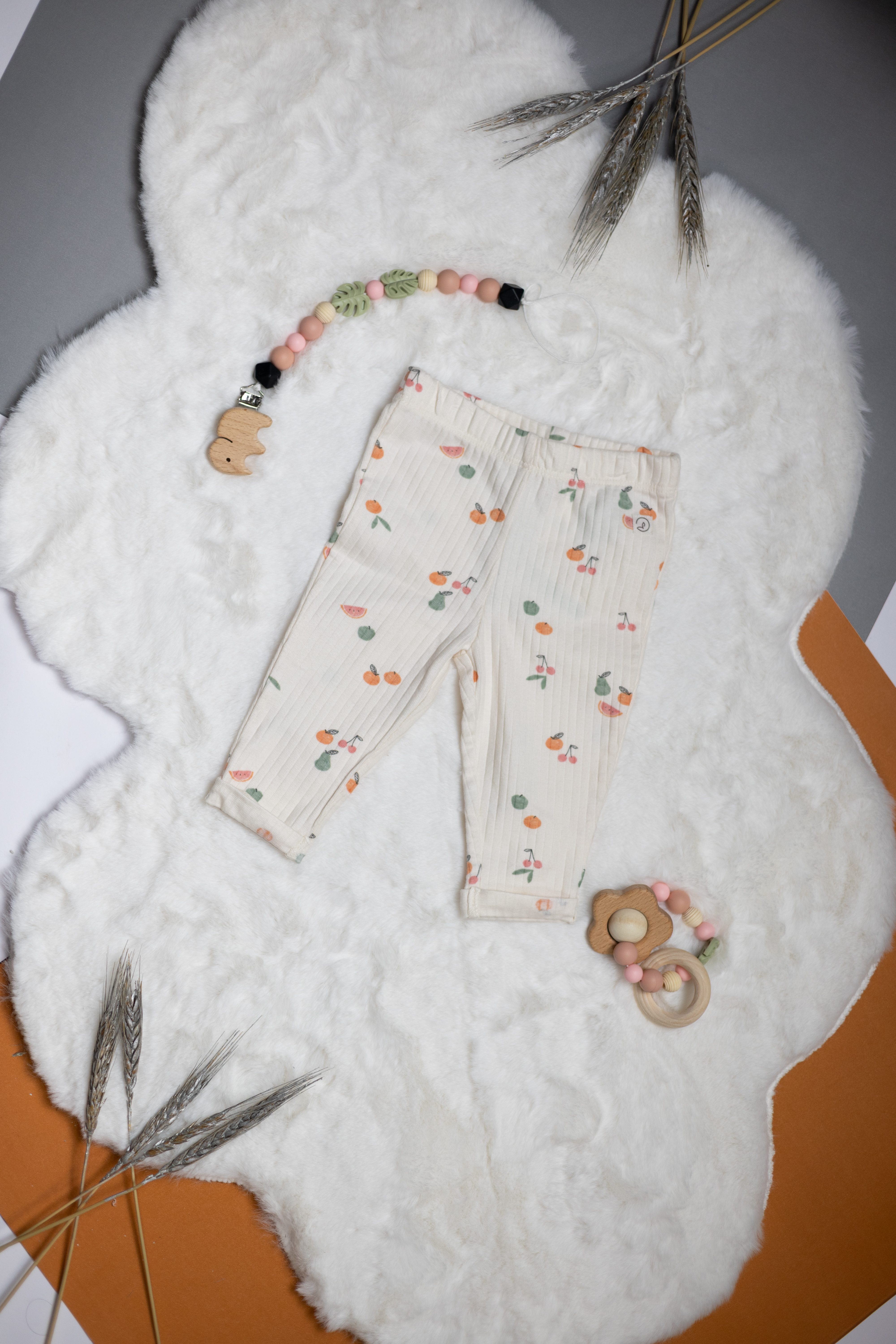 Set de 2 Leggings Acanalados de Algodón Orgánico