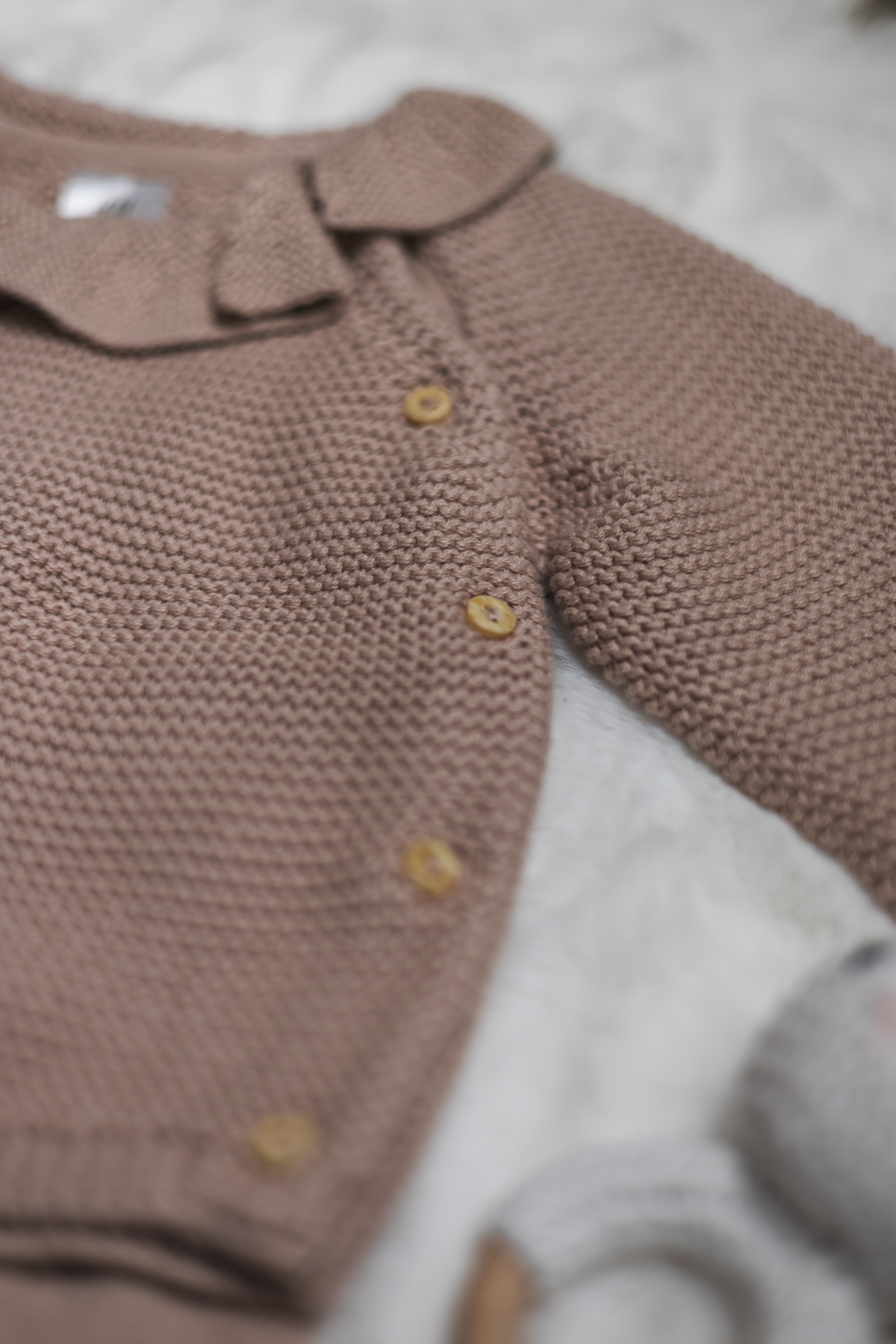 Set de 2 Piezas de Algodón de Punto Acanalado 