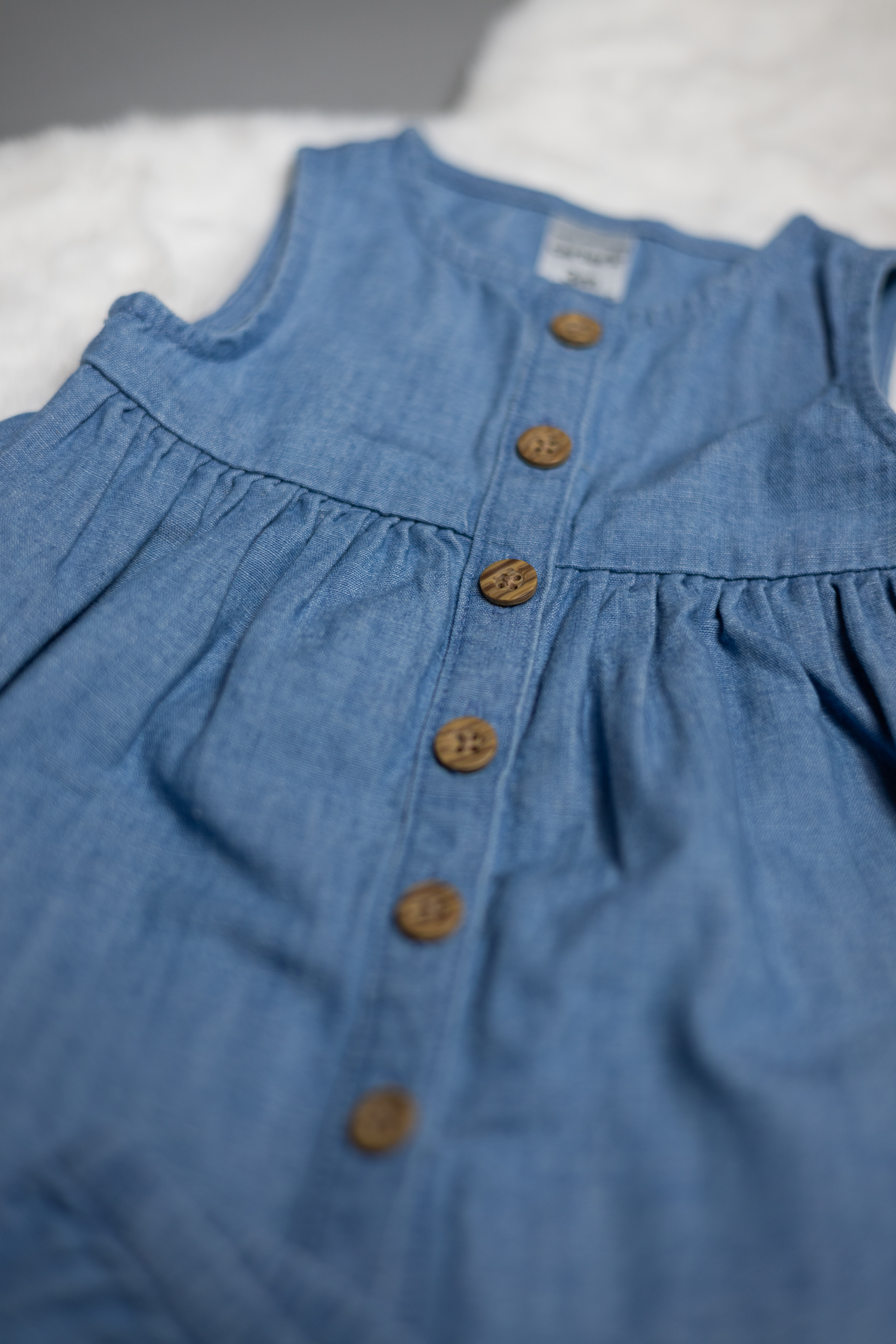 Vestido de Algodón Chambray