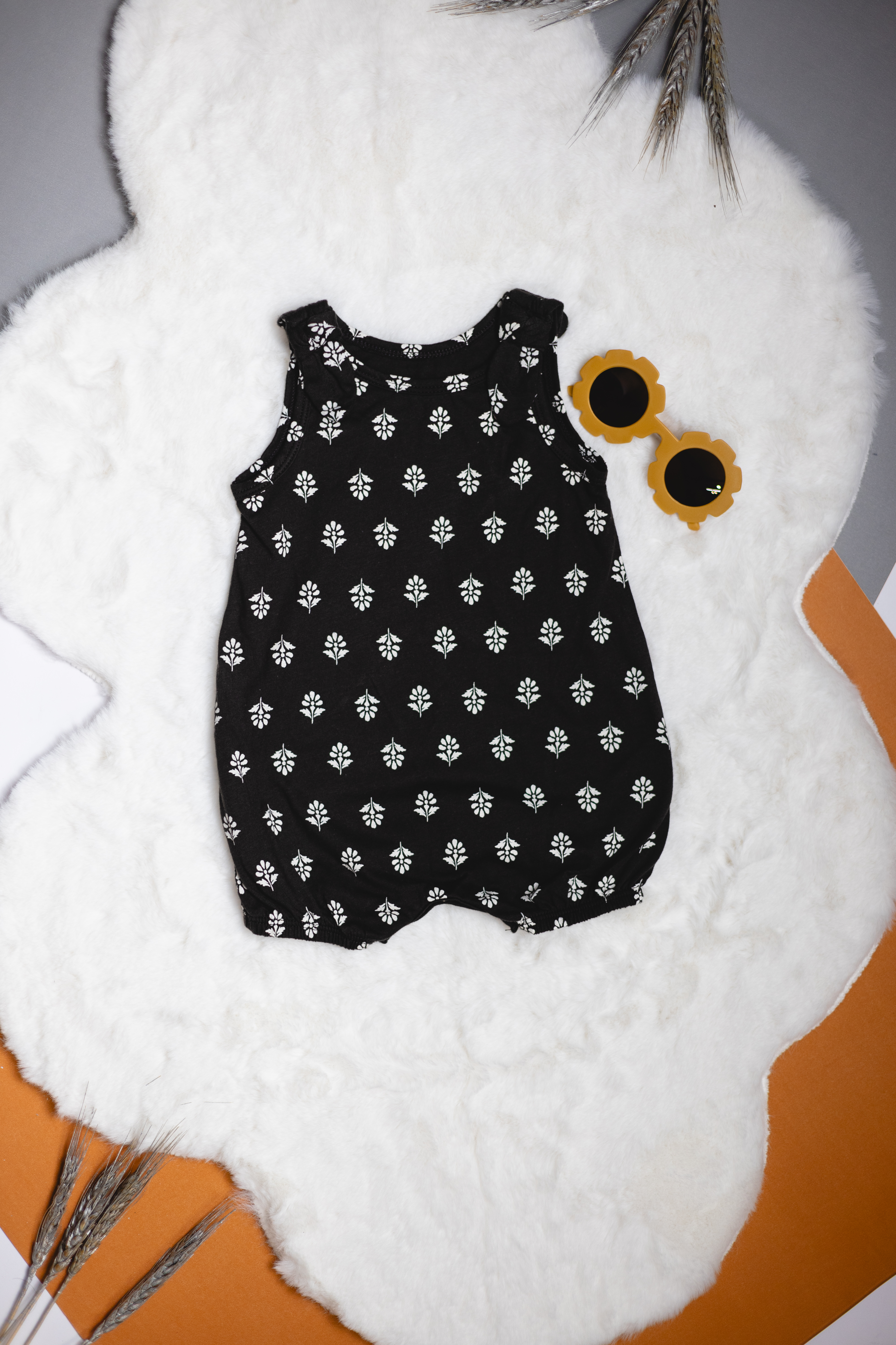 Enterizo de Algodón con Estampado Floral – Sin Mangas