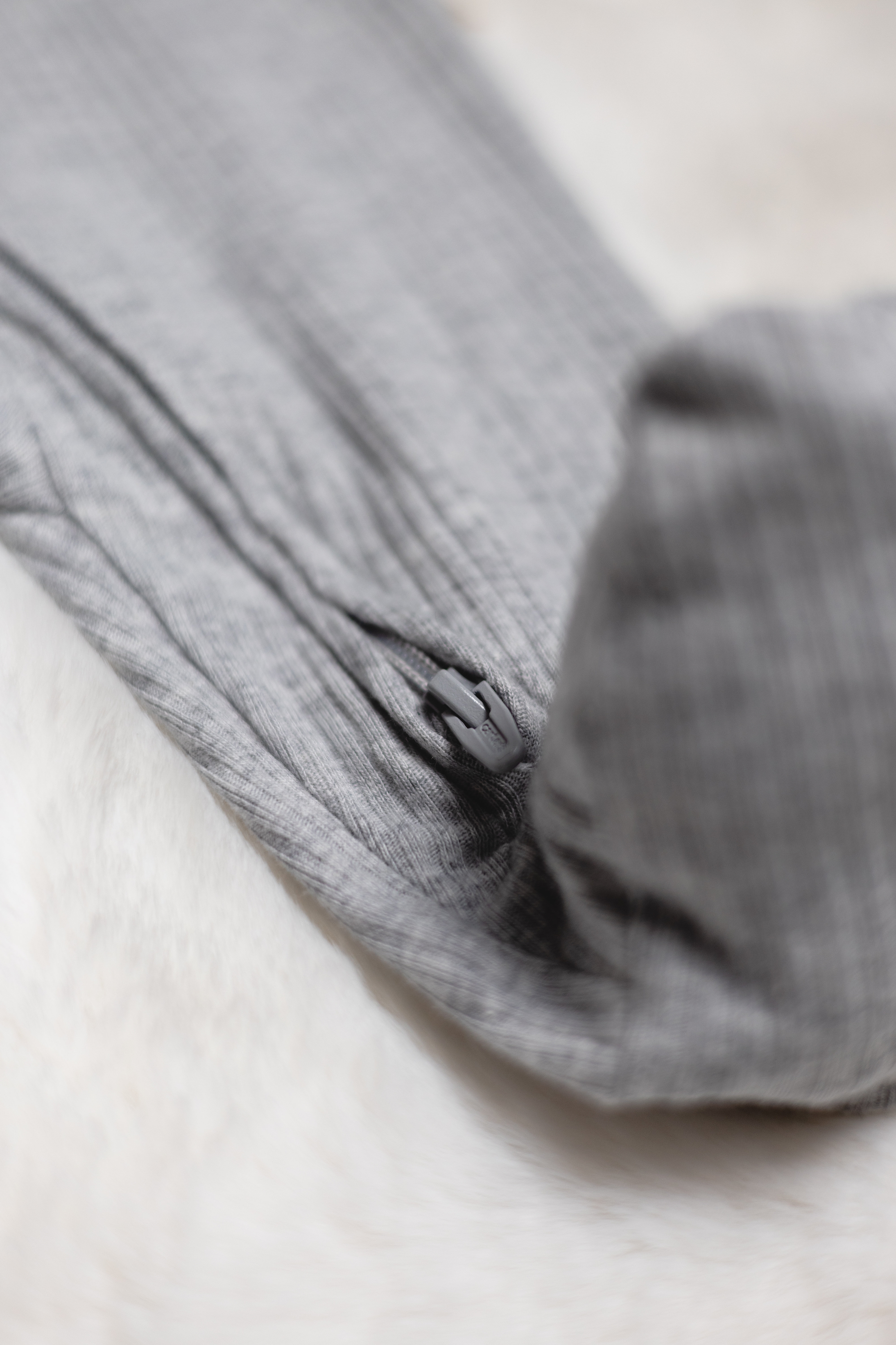 Pijama Enteriza de Algodón Acanalado con Cierre de Doble Vía