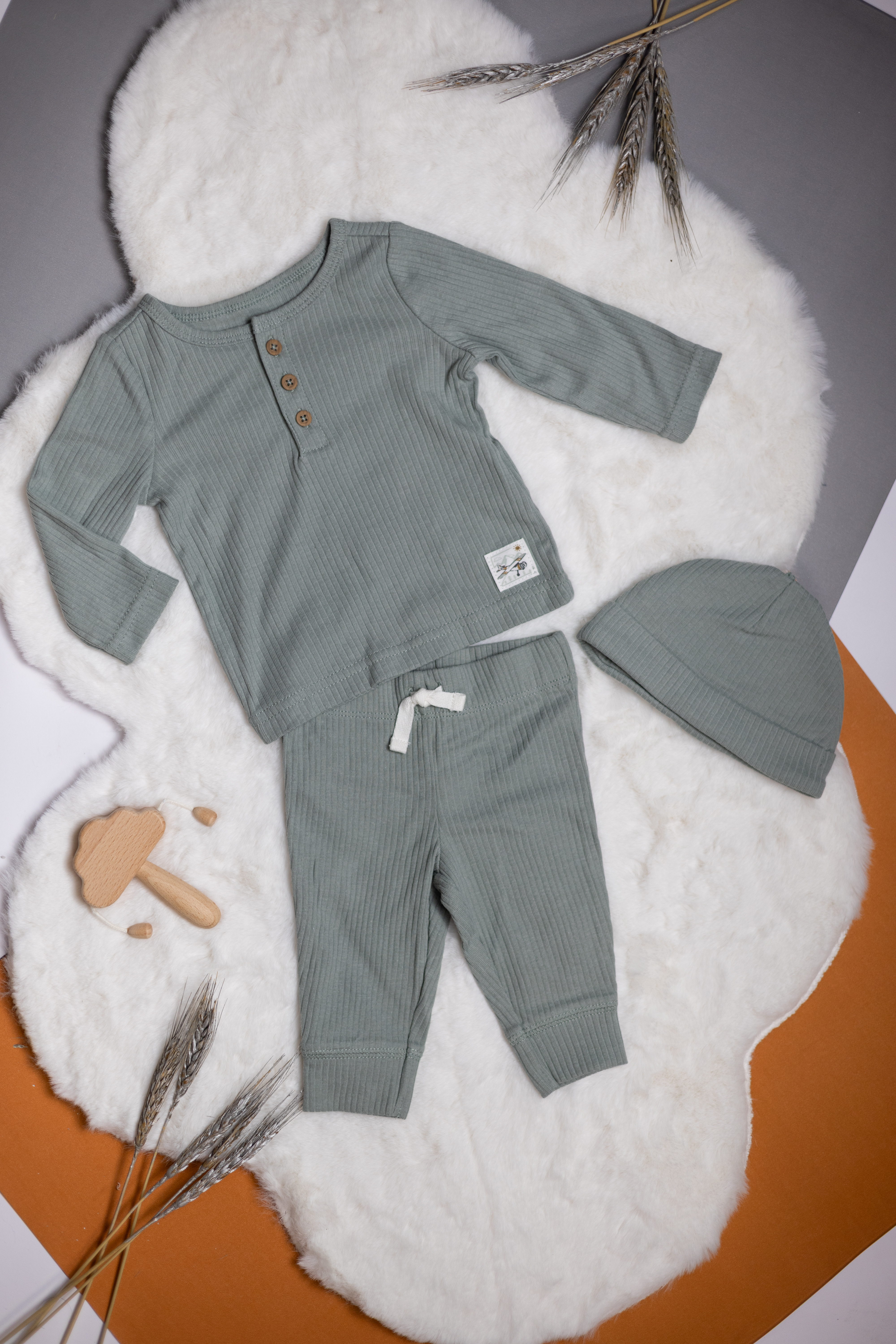 Set de 3 Piezas Acanalado para Bebé