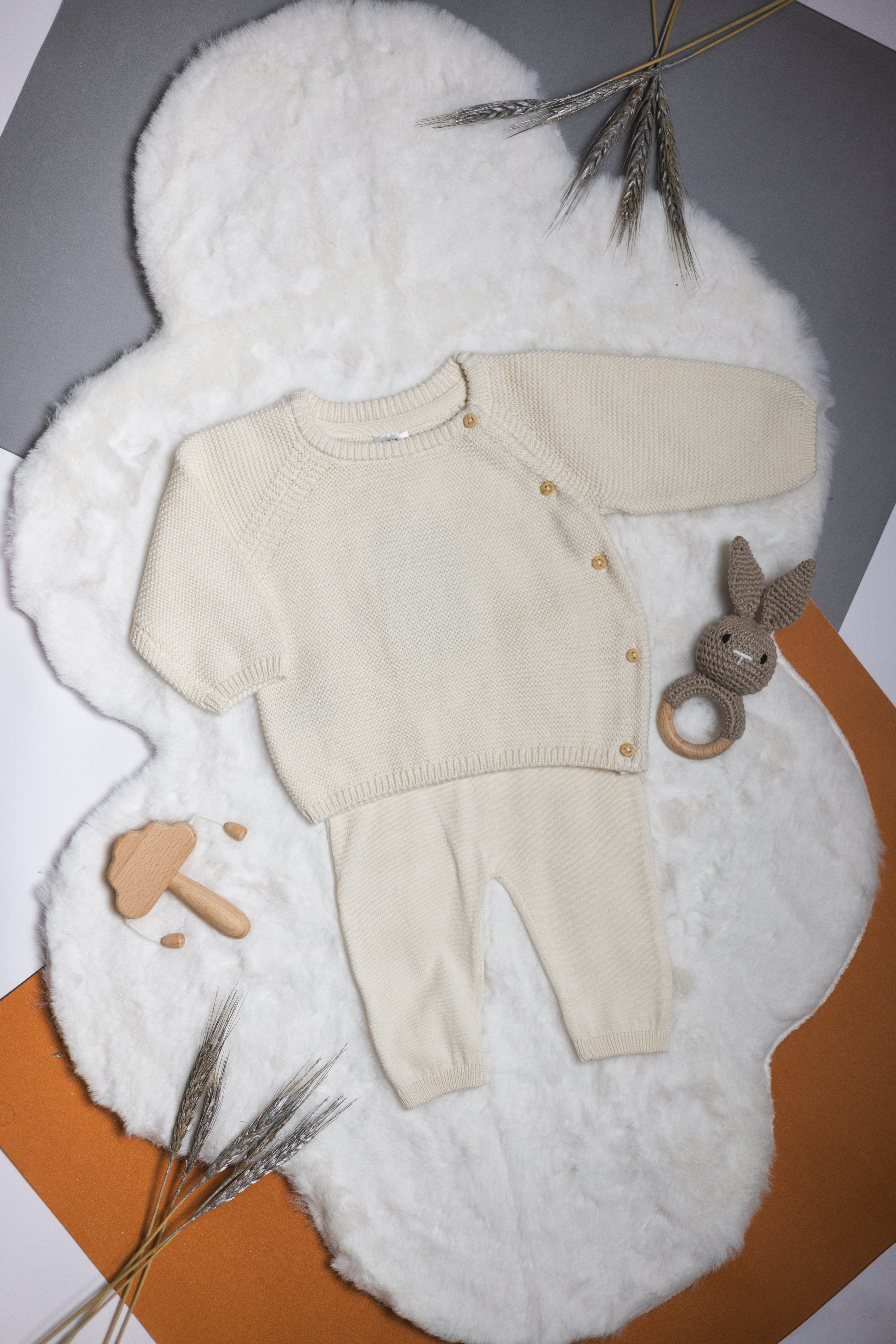 Set de 2 Piezas de Algodón Texturizado