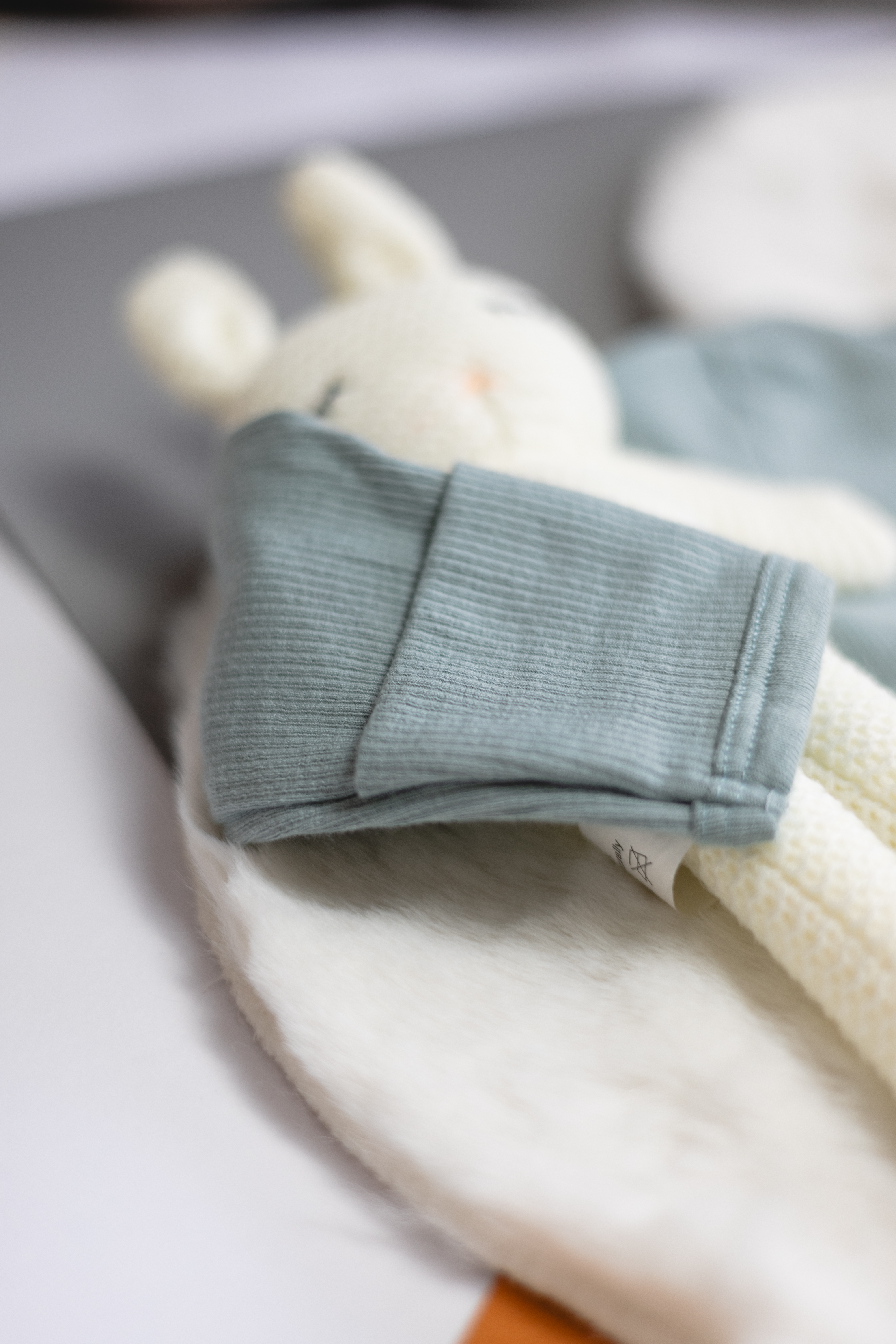 Pijama Enterizo de Algodón Orgánico - Celeste