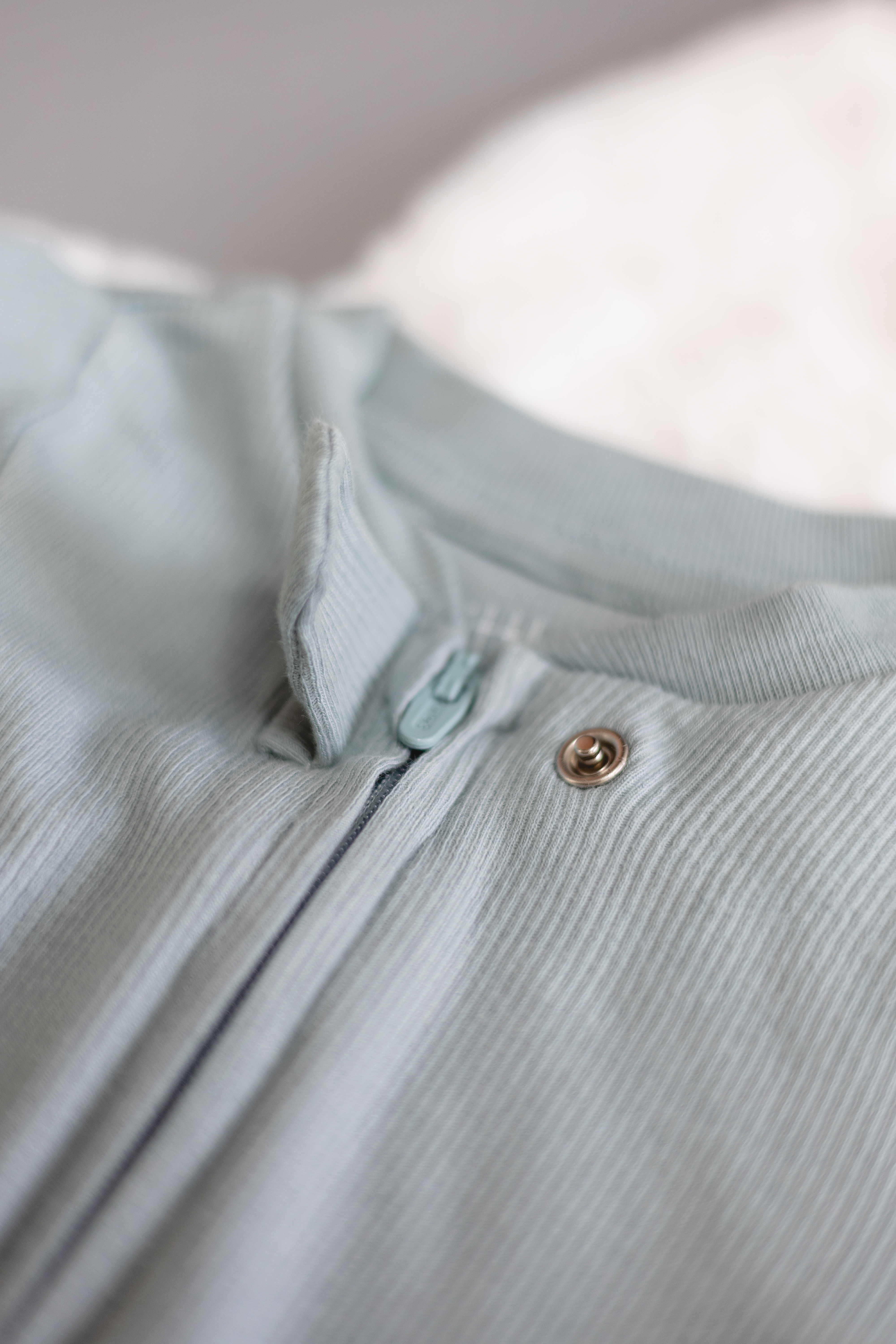 Pijama Enterizo de Algodón Orgánico - Celeste