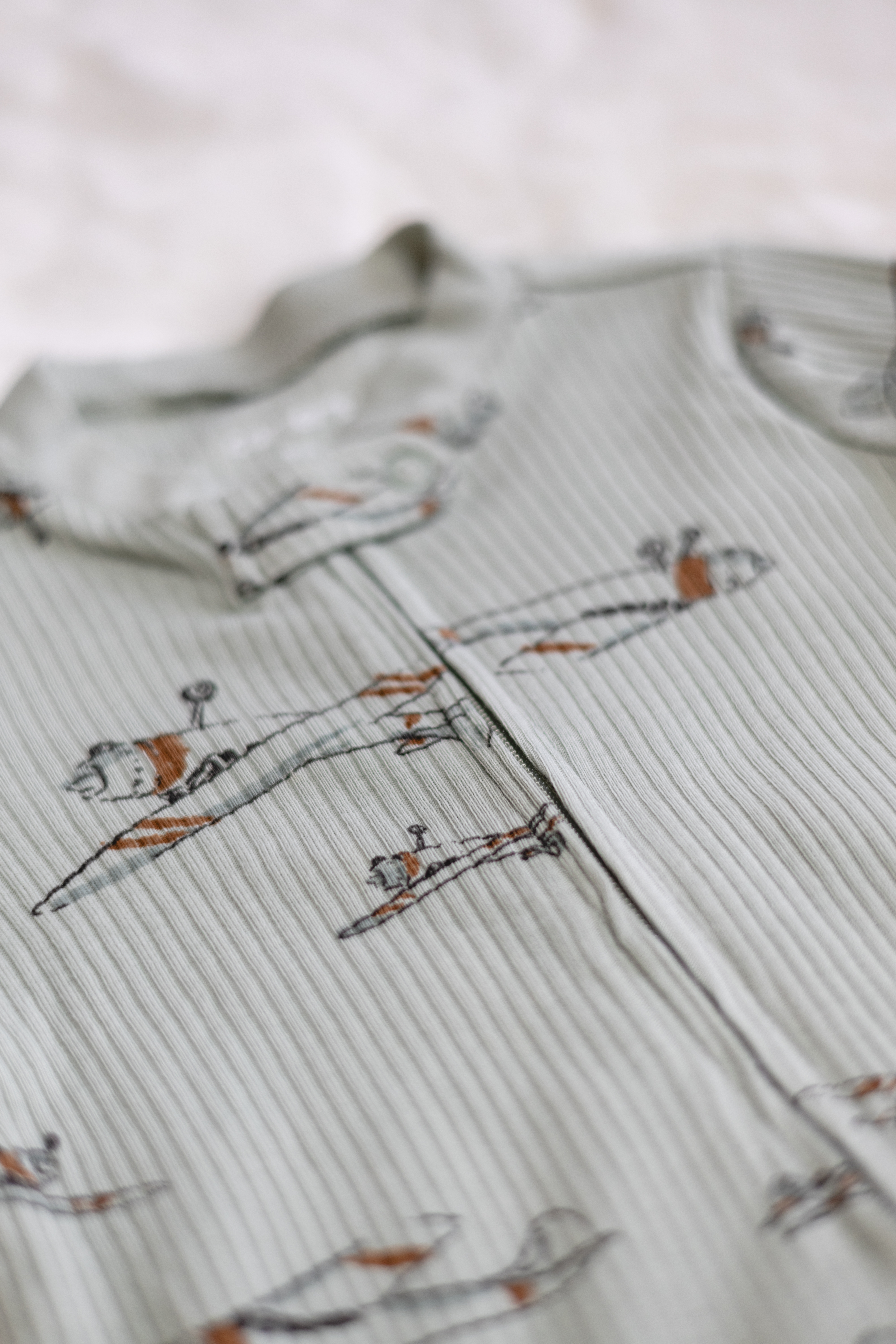 Pijama Enteriza con Cierre de Doble Vía y Estampado de Avioncitos