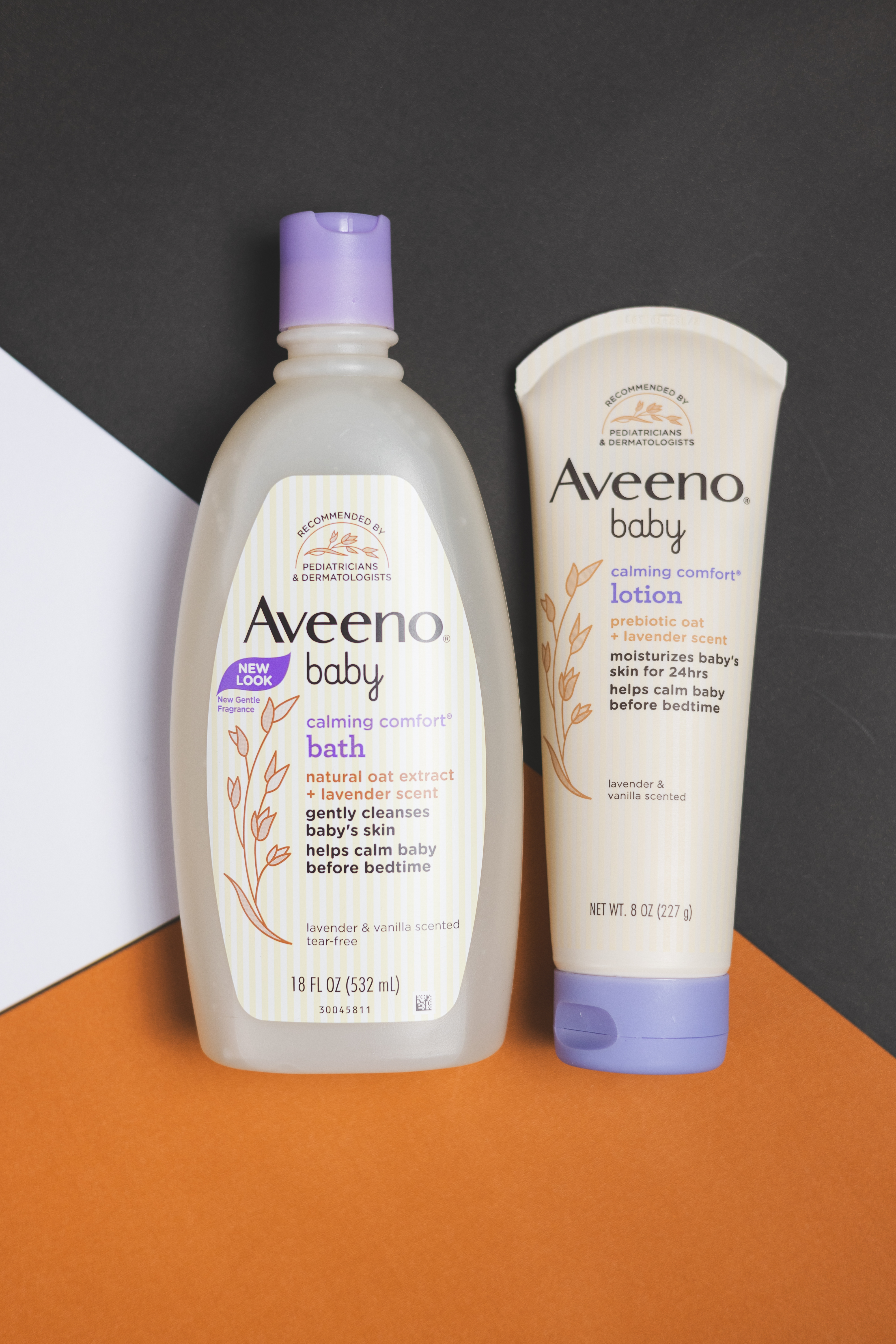 Set Aveeno Baby Calming Comfort – Baño y Loción Nocturnos con Lavanda (2 Piezas)