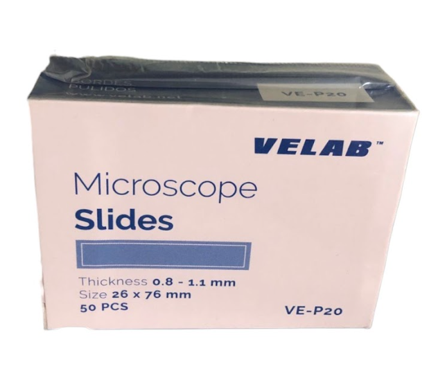 Portaobjetos para Microscopio. 26x76mm VELAB.