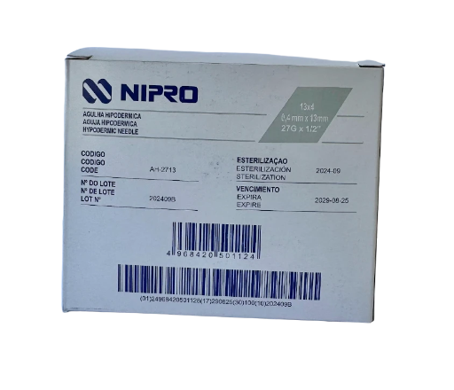 Aguja Hipodermica NIPRO 27G X 13MM