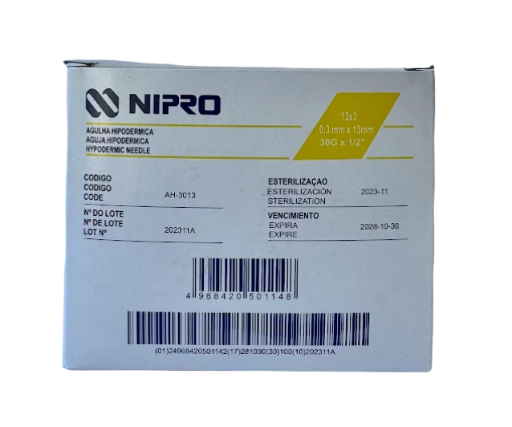 Aguja Hipodermica NIPRO 30G X 13MM
