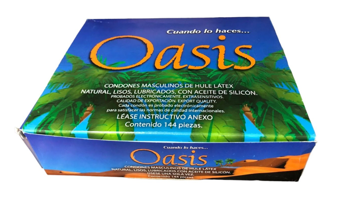 Preservativos OASIS - Caja 144 Piezas