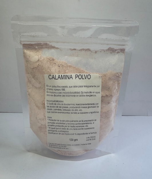 Calamina en Polvo, 100 Gramos, Calidad Farmacéutica
