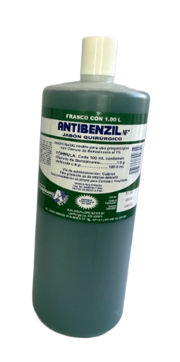 Jabón Quirúrgico ANTIBENZIL- Cloruro de Benzalconio, 1 Litro, Antiséptico