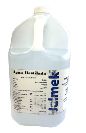 Agua Destilada - Mca. Jalmek, Galón 3.5L, Alta Pureza.