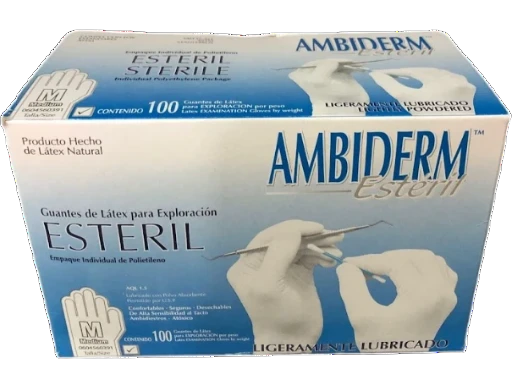 Guantes de Látex Estériles Ambiderm – Talla Mediana