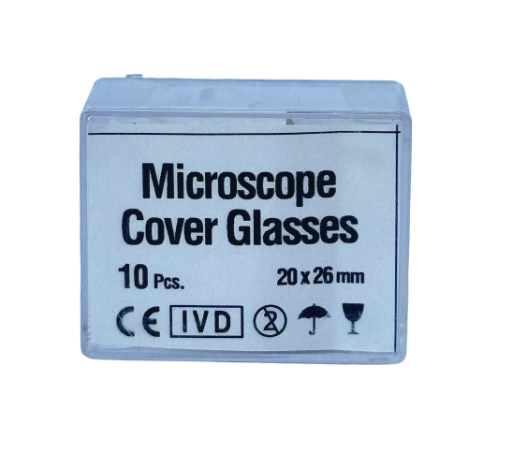 Cubrebobjetos 20 x 26 mm. C/10 pz.