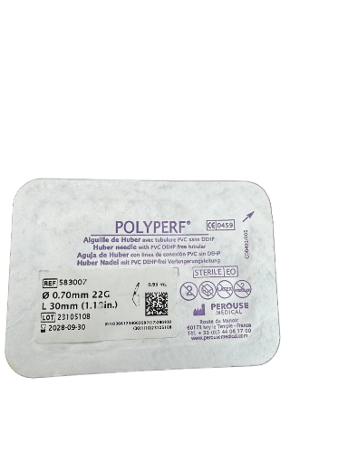 Aguja Huber 22G x 1.18 in - POLYPERF