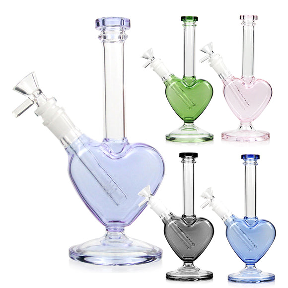 Heart Shaped Glass Water Pipe