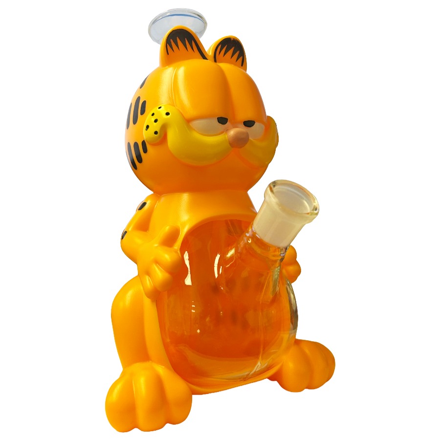 10" Garfield Novelty Glass Water Pipe