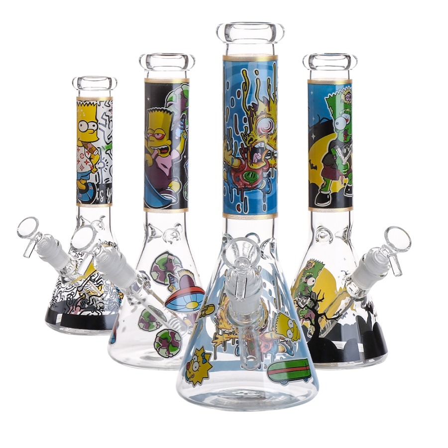 10" Simpsons-Themed Glass Water Pipes