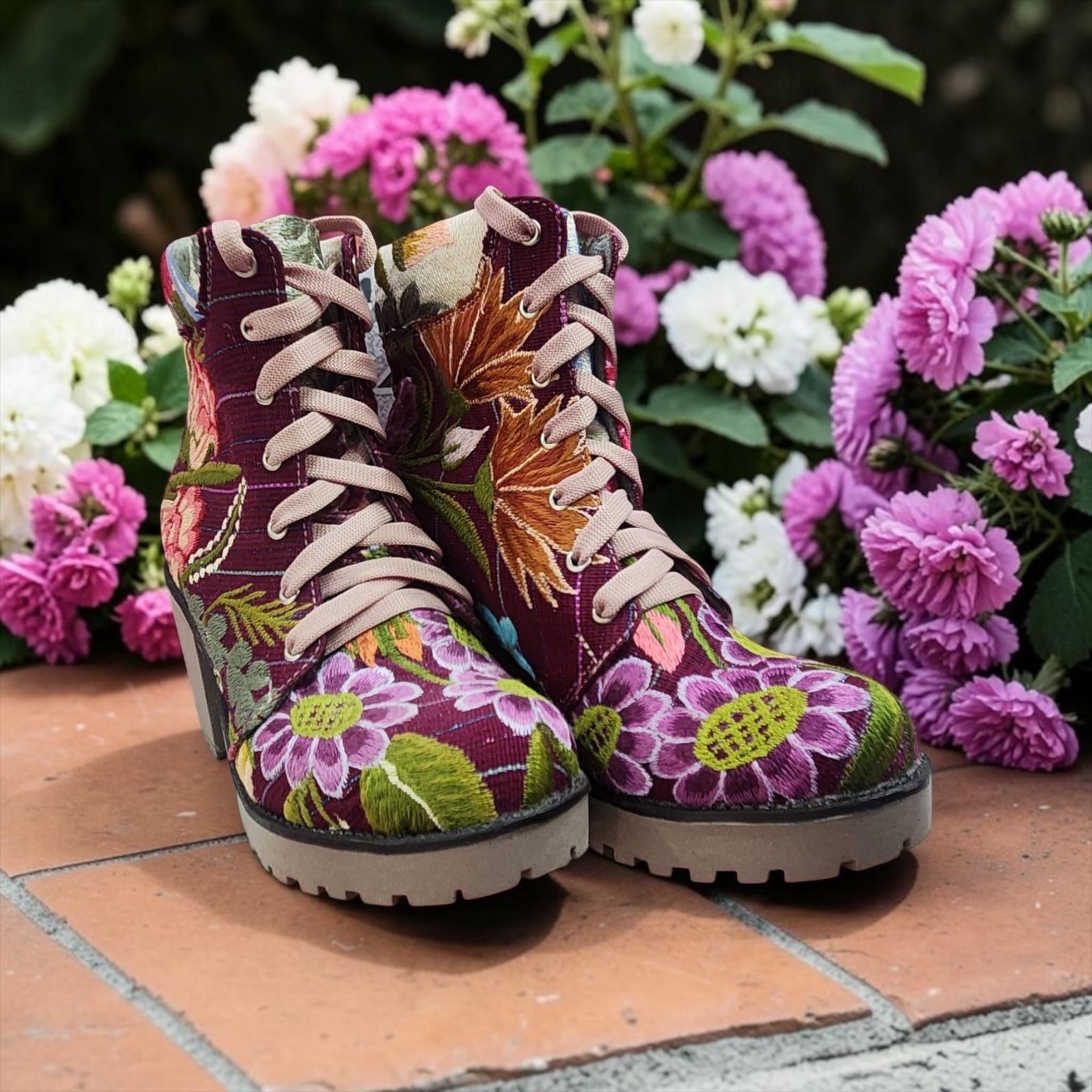 Rudi Botines de tacón Bordado Completo