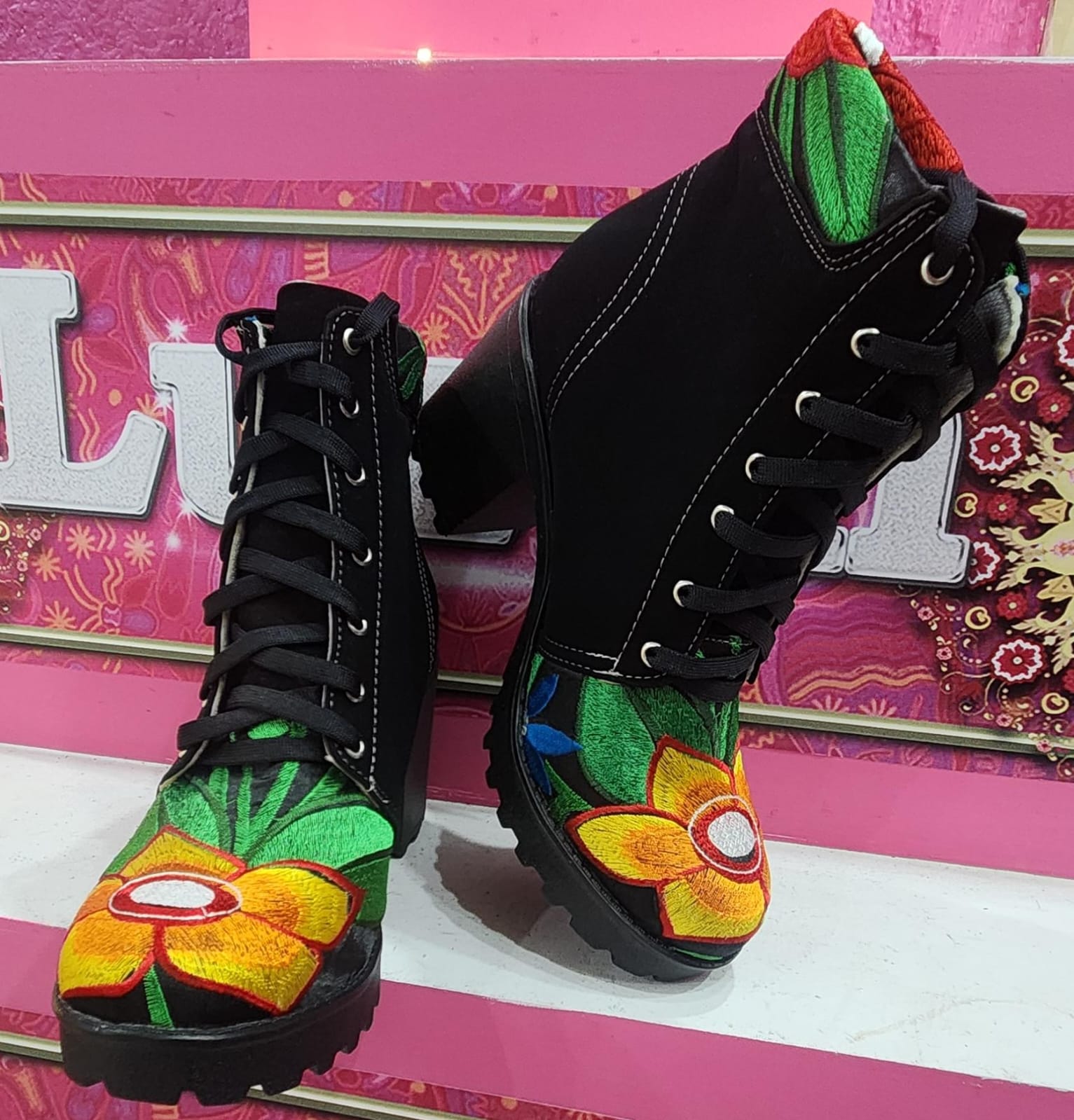 Rudi Botines de tacón bordados