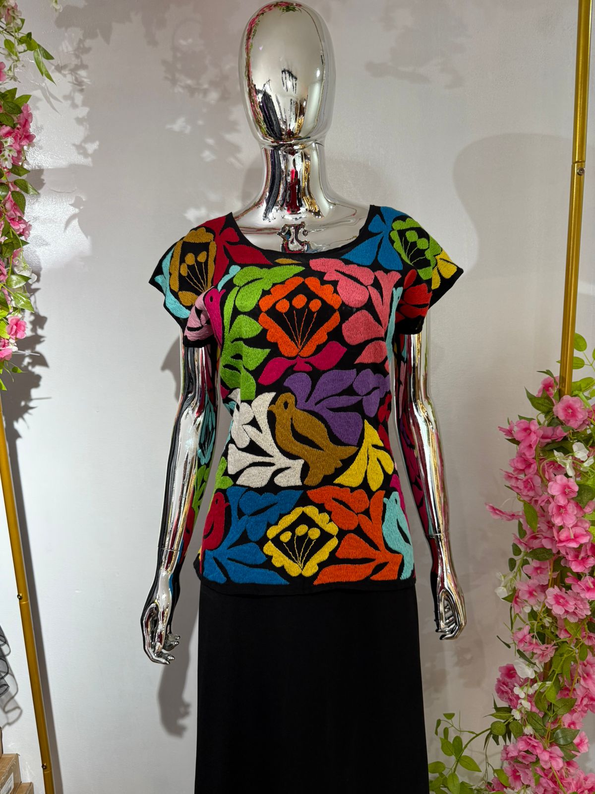 Blusa Bordado Mazateco de colores 5
