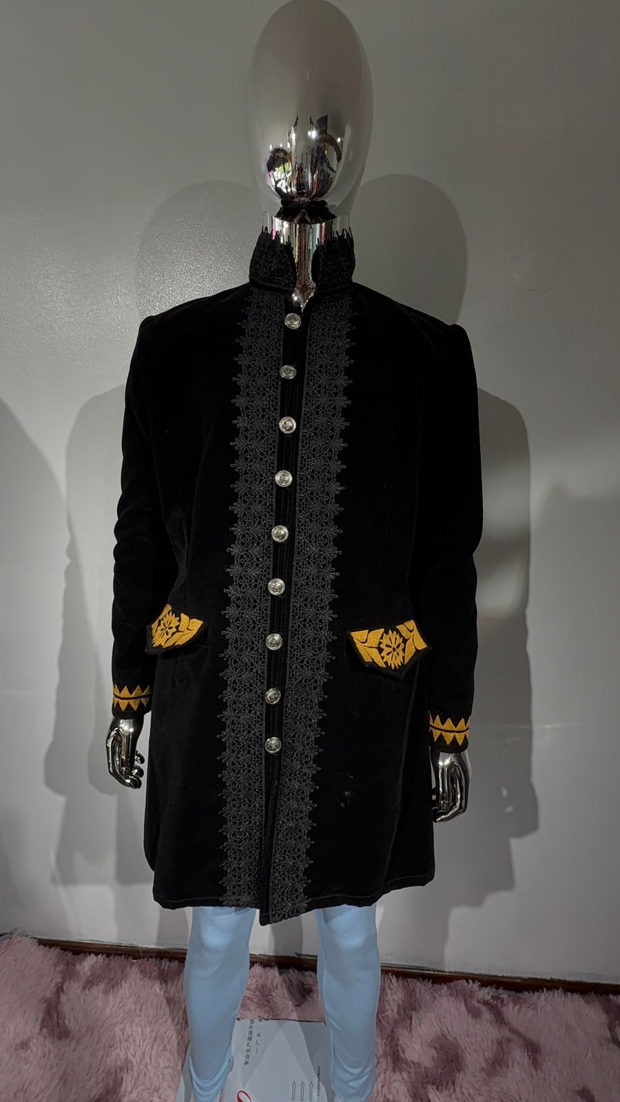 Abrigo elegante de terciopelo Victoriano