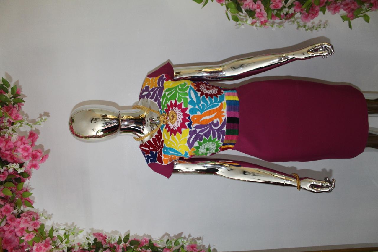 Vestido Corto con Bordado Mazateco
