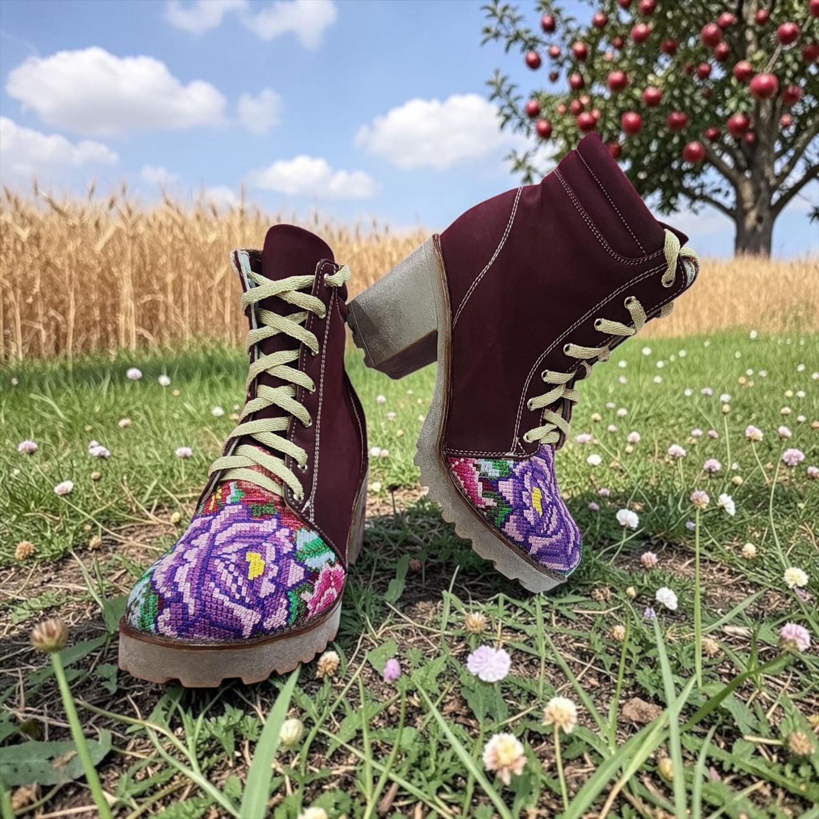 Rudi Botines de tacón Vino