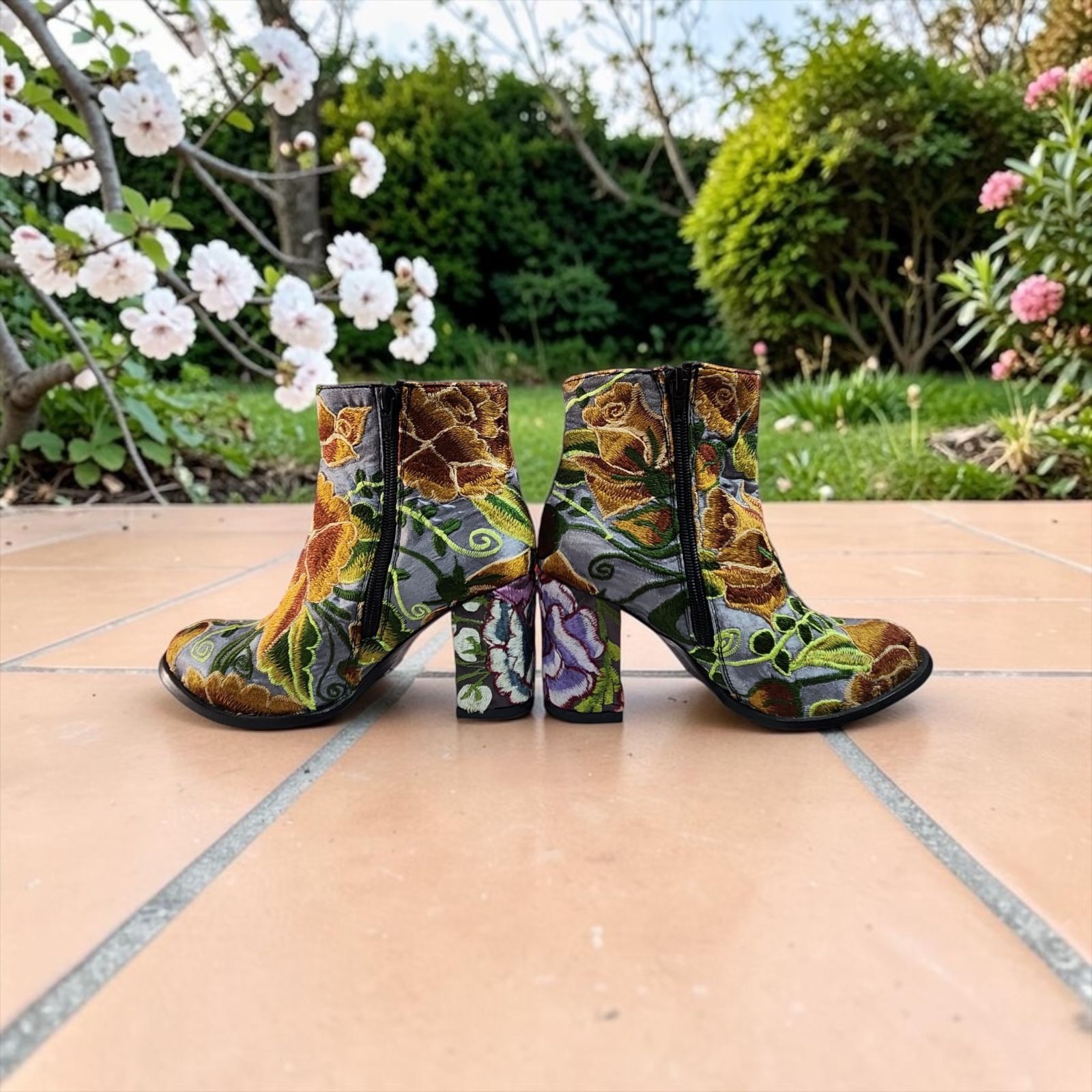 Botines Bordado Completo