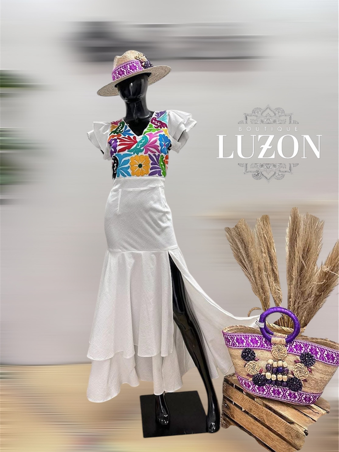 Vestido con Bordado Mazateco Unitalla