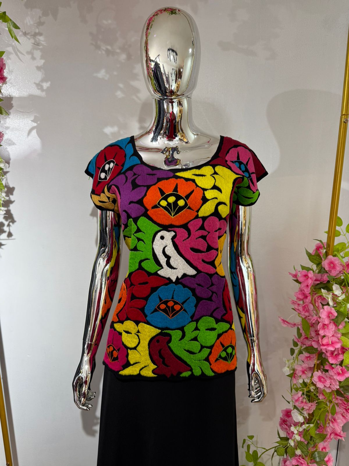 Blusa Bordado Mazateco de colores
