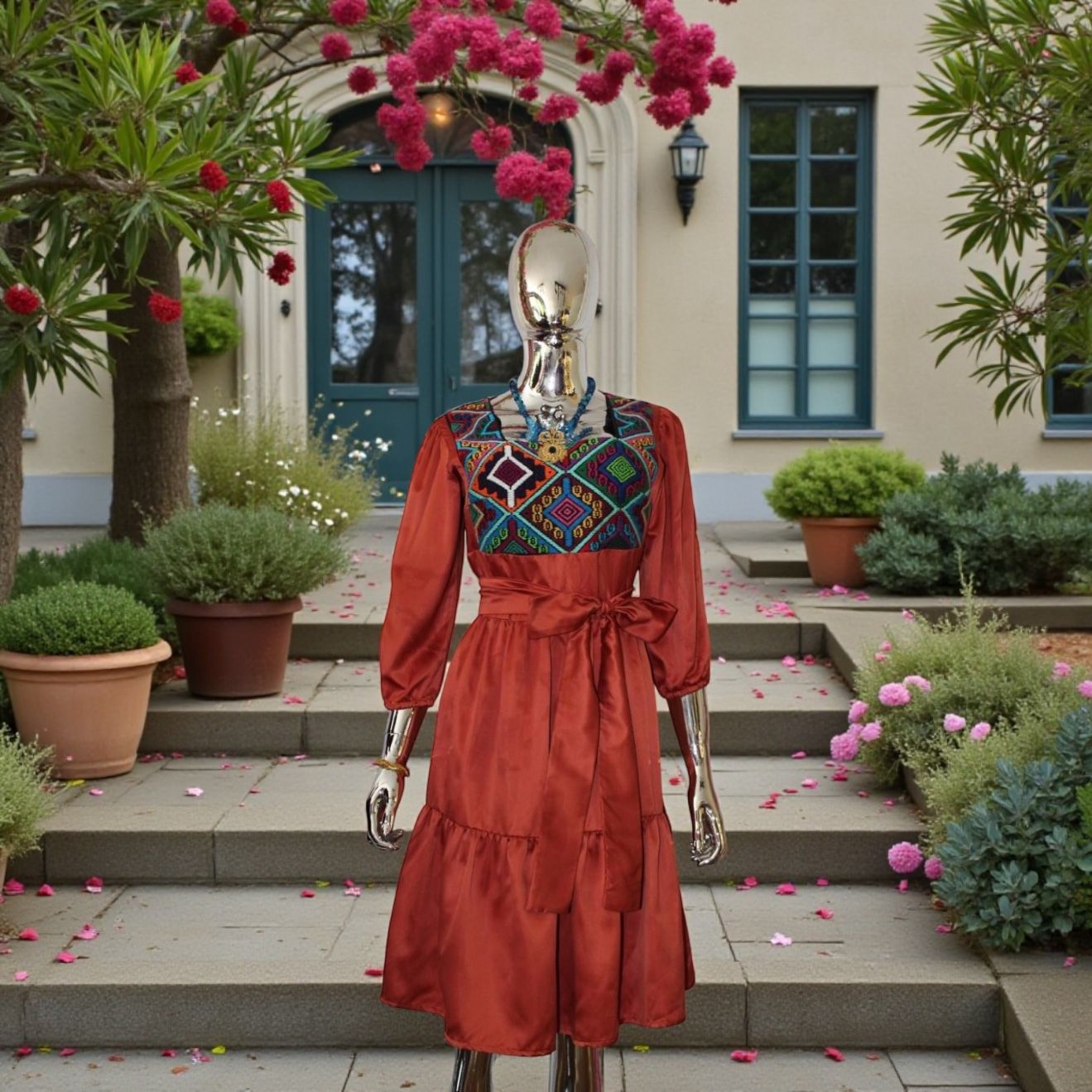 Maxi vestidos Bordado Chinanteco