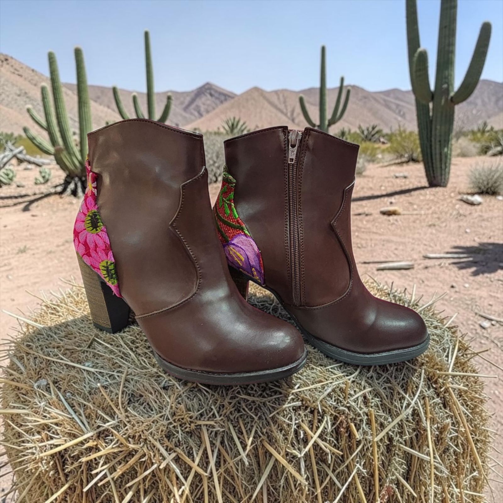 Botines Vaqueros Cafés  