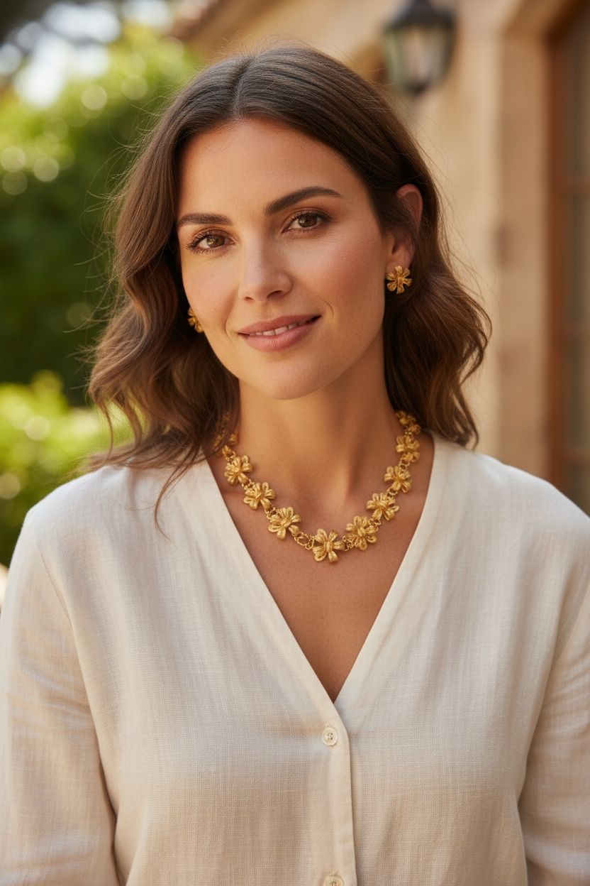 Filigrana Collar y Aretes de Moño