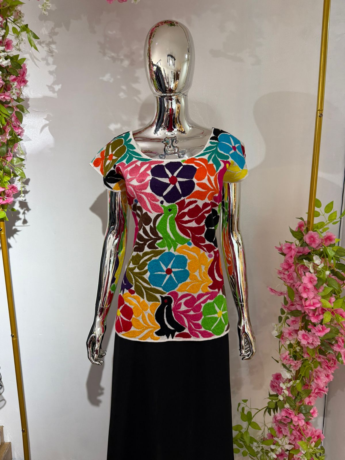 Blusa Bordado Mazateco de colores 4
