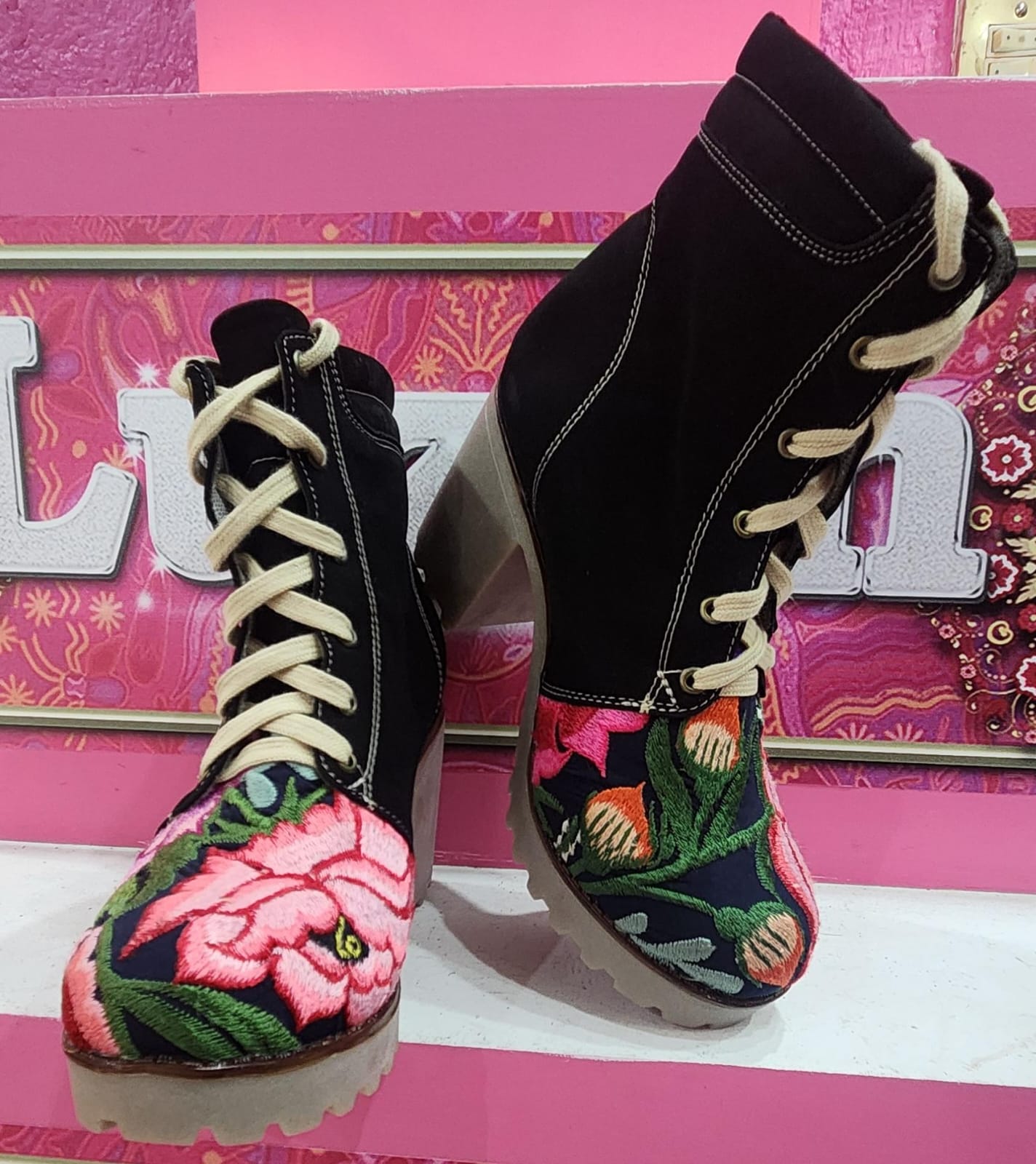 Rudi Botines de tacón bordados