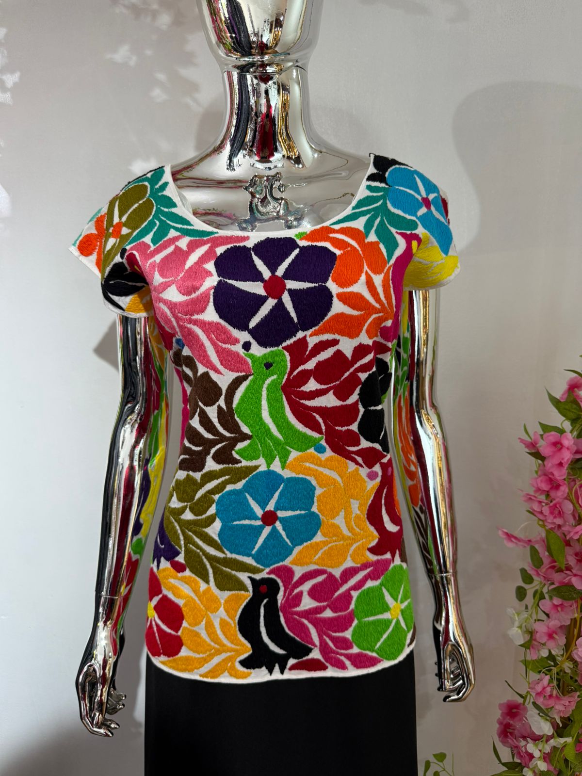 Blusa Bordado Mazateco de colores 4