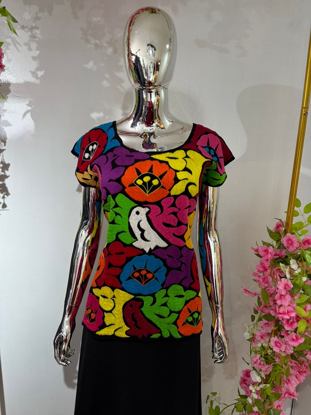 Blusa Bordado Mazateco de colores