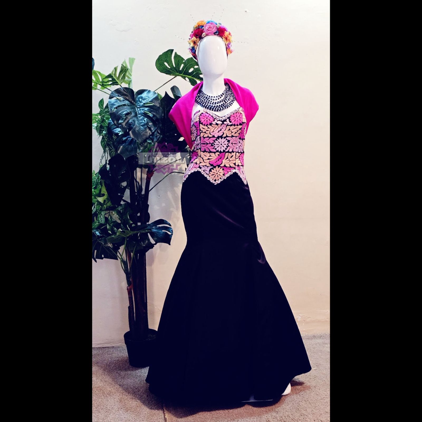 Vestido con Bordado Mazateco 