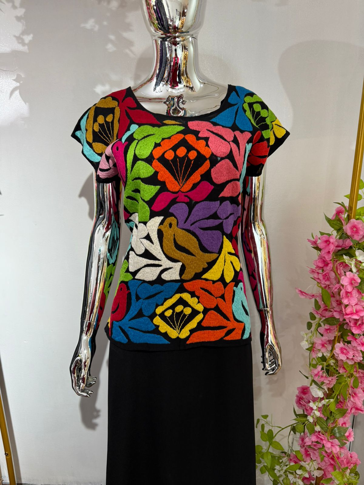 Blusa Bordado Mazateco de colores 5