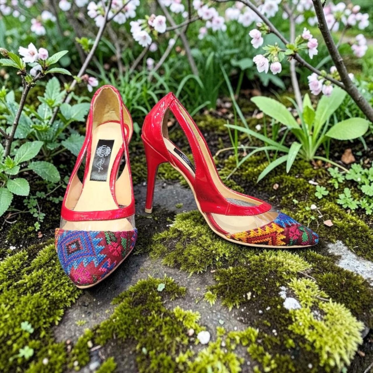 Zapatillas Stiletto Rojo