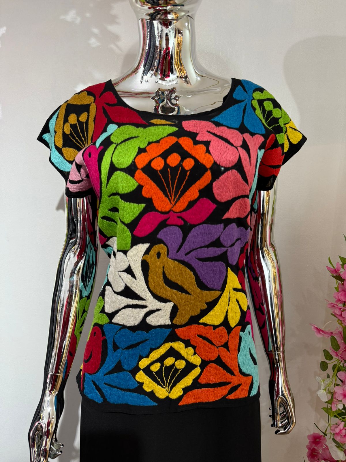 Blusa Bordado Mazateco de colores 5