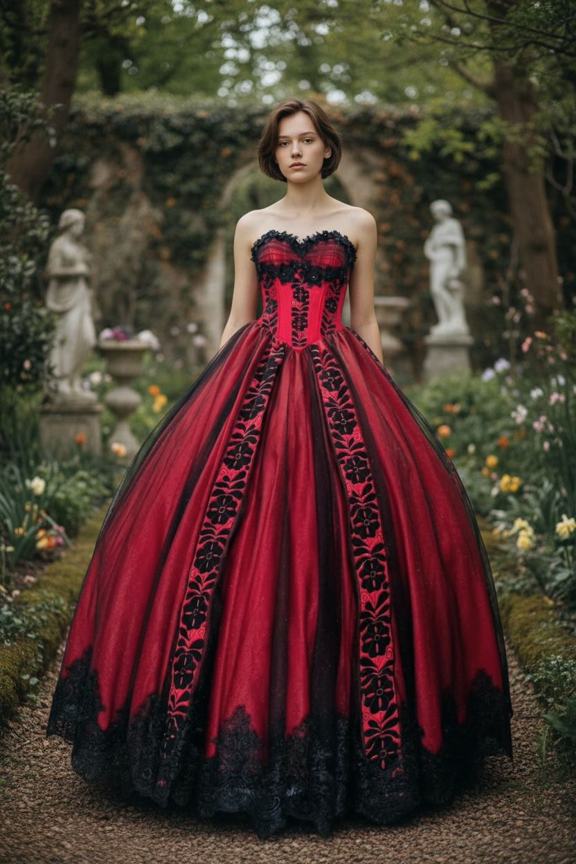 Vestido estilo Victoriano con Bordado Mazateco 